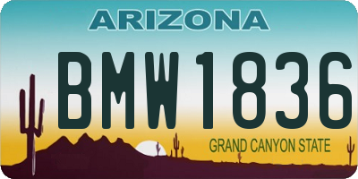 AZ license plate BMW1836