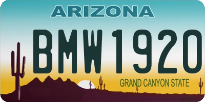 AZ license plate BMW1920