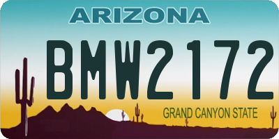 AZ license plate BMW2172