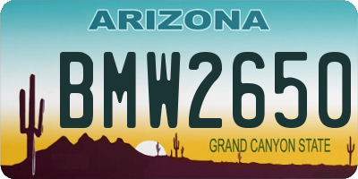 AZ license plate BMW2650