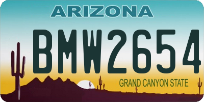 AZ license plate BMW2654