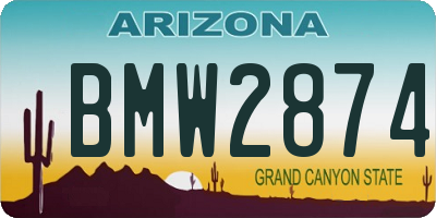 AZ license plate BMW2874