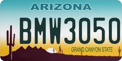 AZ license plate BMW3050