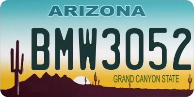 AZ license plate BMW3052