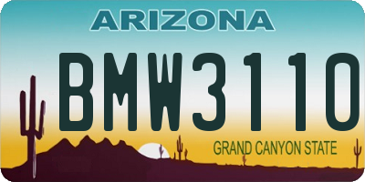 AZ license plate BMW3110