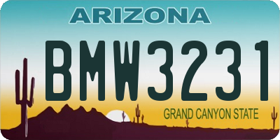 AZ license plate BMW3231
