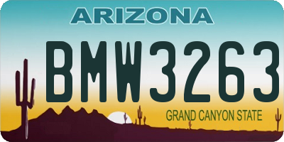 AZ license plate BMW3263