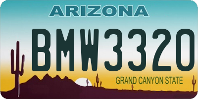 AZ license plate BMW3320