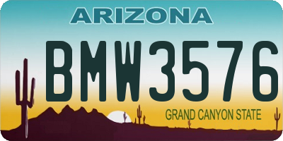 AZ license plate BMW3576