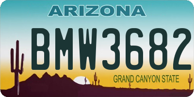 AZ license plate BMW3682