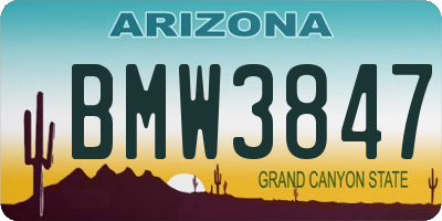 AZ license plate BMW3847