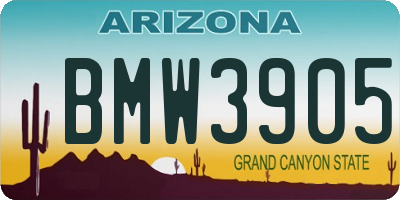 AZ license plate BMW3905