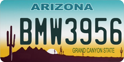AZ license plate BMW3956