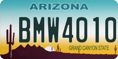 AZ license plate BMW4010