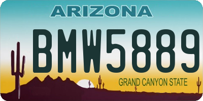 AZ license plate BMW5889