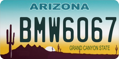 AZ license plate BMW6067