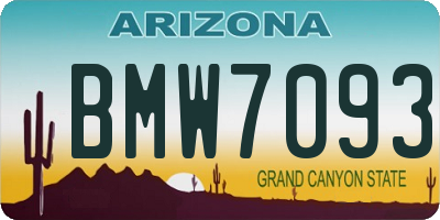 AZ license plate BMW7093