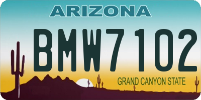 AZ license plate BMW7102