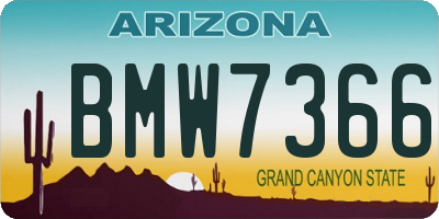 AZ license plate BMW7366