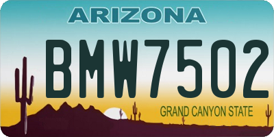 AZ license plate BMW7502