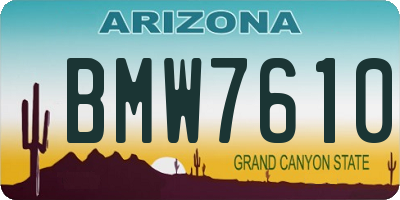 AZ license plate BMW7610