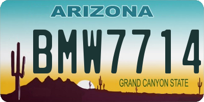 AZ license plate BMW7714