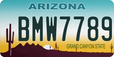 AZ license plate BMW7789