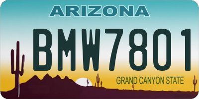 AZ license plate BMW7801