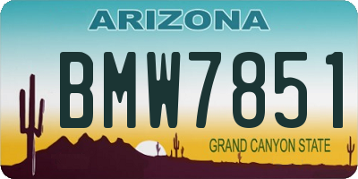 AZ license plate BMW7851