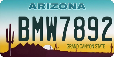 AZ license plate BMW7892