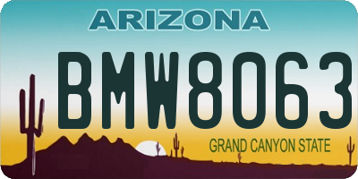 AZ license plate BMW8063