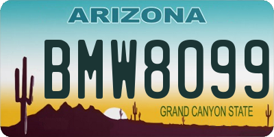 AZ license plate BMW8099