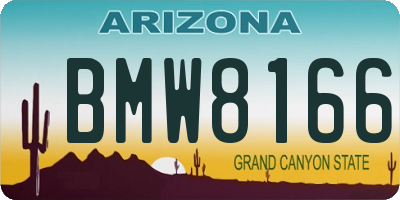AZ license plate BMW8166