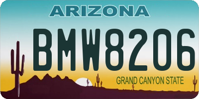 AZ license plate BMW8206