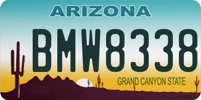 AZ license plate BMW8338