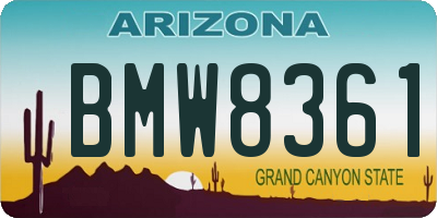 AZ license plate BMW8361