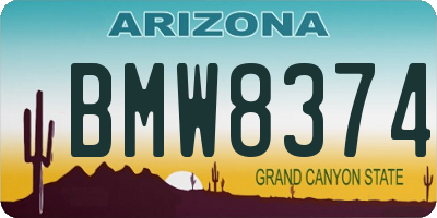 AZ license plate BMW8374