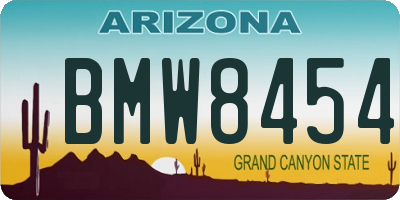 AZ license plate BMW8454