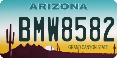 AZ license plate BMW8582
