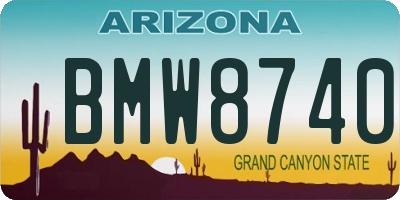 AZ license plate BMW8740