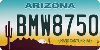 AZ license plate BMW8750