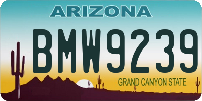 AZ license plate BMW9239