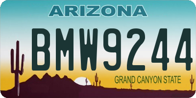 AZ license plate BMW9244