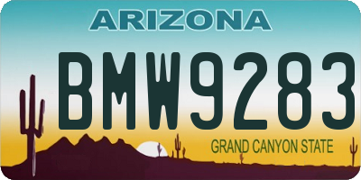 AZ license plate BMW9283