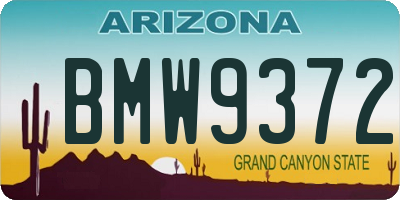 AZ license plate BMW9372