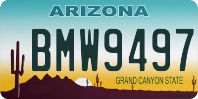 AZ license plate BMW9497