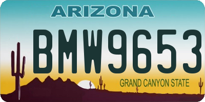 AZ license plate BMW9653