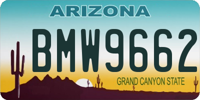 AZ license plate BMW9662