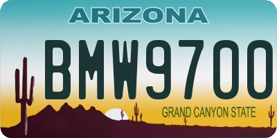 AZ license plate BMW9700