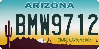 AZ license plate BMW9712